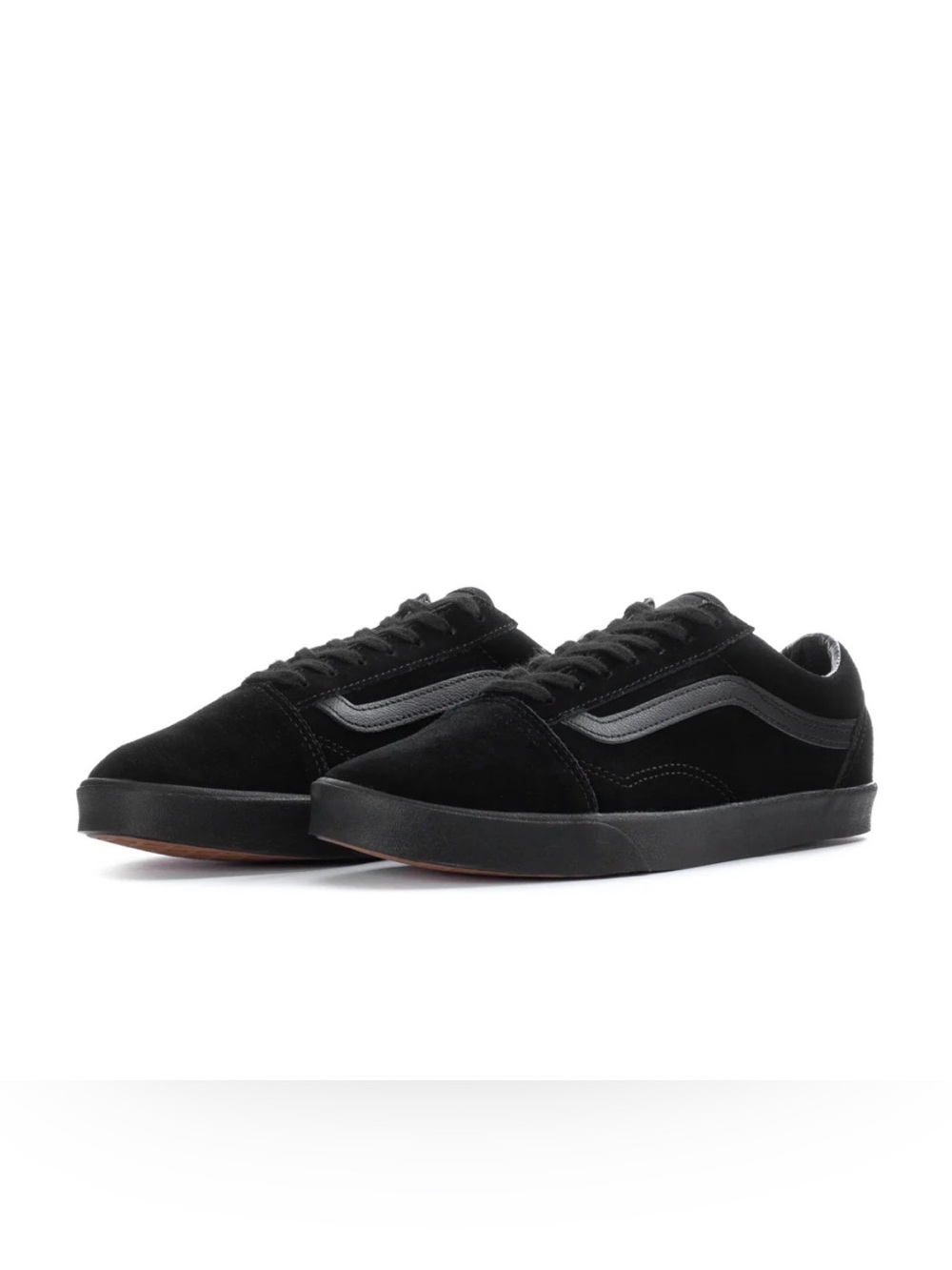 NEW VANS ALL BLACK OLD SKOOL LOWPRO SUEDE LACE UP LOW PROFILE  SZ M 6, W 7.5